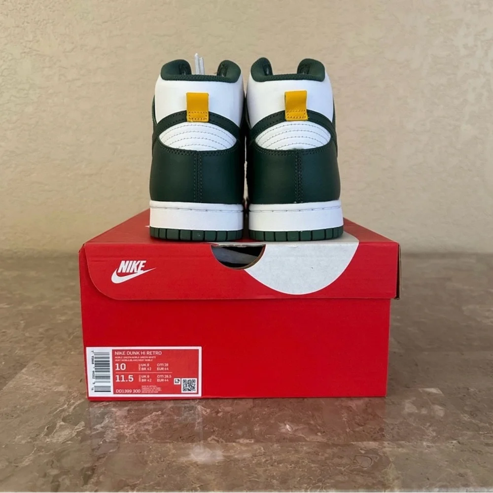 Nike Dunk High Australia Noble Green White Gold DD1399-300 - Picture 12 of 16